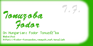 tonuzoba fodor business card